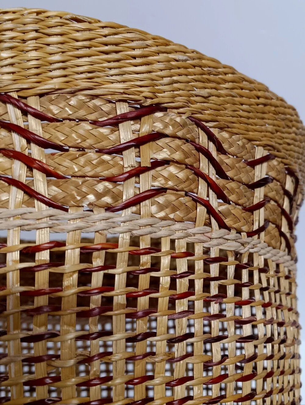 Vintage Fine Hand Woven Chinese Basket Republic of China
